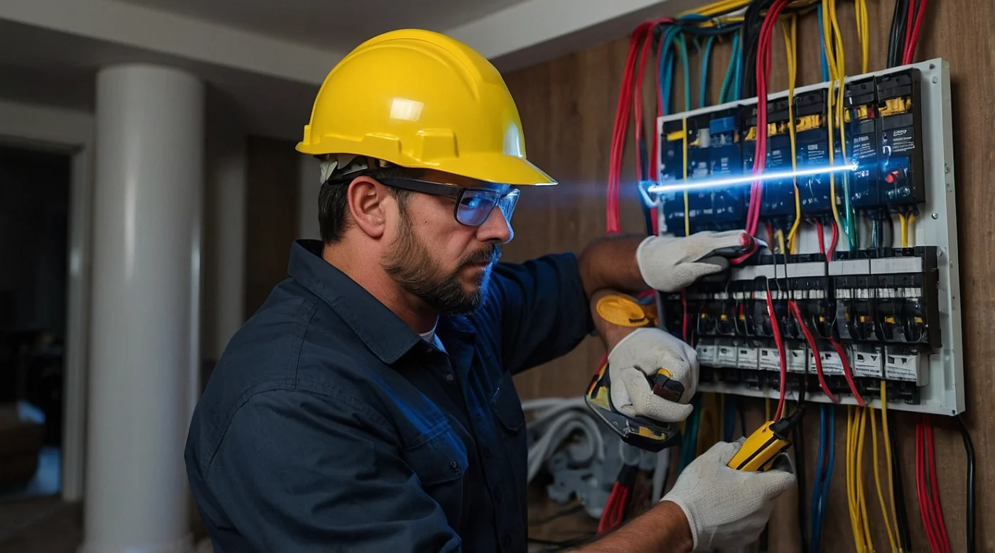 Leonardo Kino XL A Professional Electrician Inspecting Wiring 1